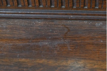 イギリスアンティーク　1920年頃　オーク材　ツイスト支柱と大きなミラーが印象的なドレッシングチェスト　(R-090121)
