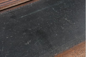 イギリスアンティーク　1900年頃　希少デザイン!!　オーク材　シャッター扉がレトロな引き出し式デスク付き本棚　(R-090128)