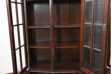 イギリスアンティーク　オーク材　重厚感あふれるブックケース　(R-090129)