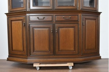 中古　美品　maruni(マルニ木工)　端正なデザインが魅力の照明付きキャビネット　定価約130万円　(R-090135)
