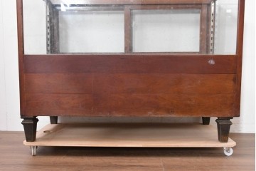 イギリスアンティーク　1930年頃　希少デザイン!!　小振りな引き出し付きガラスケース　(R-090145)