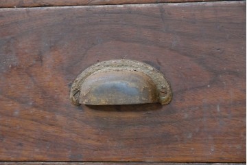 イギリスアンティーク　1930年頃　希少デザイン!!　小振りな引き出し付きガラスケース　(R-090145)