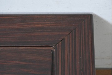 和製ヴィンテージ　縞黒檀　赤みを帯びた縞模様が魅力の座卓　(R-090152)