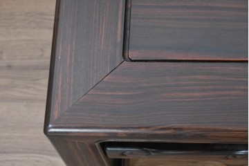 和製ヴィンテージ　縞黒檀　赤みを帯びた縞模様が魅力の座卓　(R-090152)