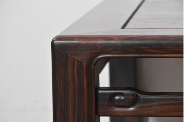 和製ヴィンテージ　縞黒檀　赤みを帯びた縞模様が魅力の座卓　(R-090152)