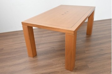 中古　KOSUGA(コスガ)　MILANO(ミラノ)シリーズ　2208　天板の象嵌意匠がアクセントのダイニングテーブル　(R-090154)