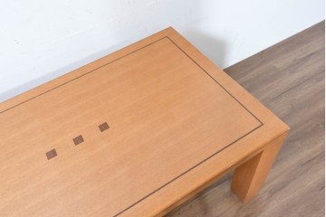 中古　KOSUGA(コスガ)　MILANO(ミラノ)シリーズ　2208　天板の象嵌意匠がアクセントのダイニングテーブル　(R-090154)
