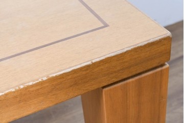 中古　KOSUGA(コスガ)　MILANO(ミラノ)シリーズ　2208　天板の象嵌意匠がアクセントのダイニングテーブル　(R-090154)