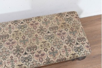イギリスアンティーク　バルボスレッグが印象的なベンチスツール　(R-090162)