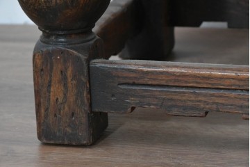 イギリスアンティーク　バルボスレッグが印象的なベンチスツール　(R-090162)