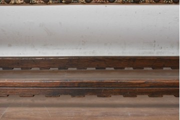 イギリスアンティーク　バルボスレッグが印象的なベンチスツール　(R-090162)