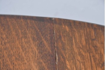 イギリスアンティーク　オーク材　ツイストレッグが目を引くゲートレッグテーブル　(R-090167)
