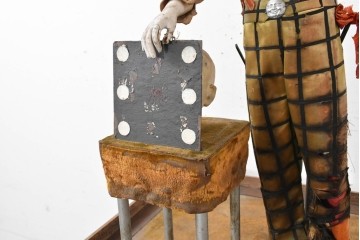  ヨーロッパアンティーク　1910年から1940年頃　激レア!　Clown Escamoteur(手品師のピエロ)　精巧なからくりと圧倒的な存在感が目を惹く大型オートマタ付きオルゴール(R-090168)