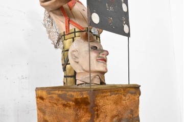  ヨーロッパアンティーク　1910年から1940年頃　激レア!　Clown Escamoteur(手品師のピエロ)　精巧なからくりと圧倒的な存在感が目を惹く大型オートマタ付きオルゴール(R-090168)
