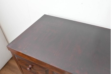 中古　松本民芸家具　端正な面取り意匠が魅力の整理タンス　(R-090175)