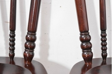 中古　松本民芸家具　16型スピンドルチェア　クラシカルなダイニングチェア4脚セット　定価(4脚合計)約48万円　(R-090177)