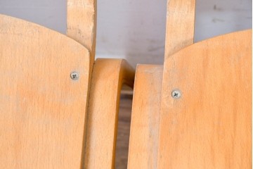イギリスヴィンテージ　スタッキングできるスクールチェア5脚セット　(R-090182)