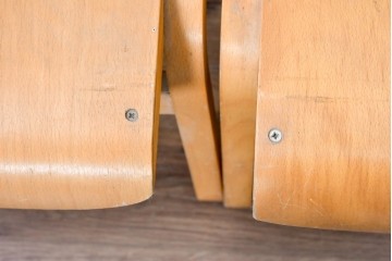 イギリスヴィンテージ　スタッキングできるスクールチェア5脚セット　(R-090182)