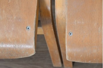 イギリスヴィンテージ　スタッキングできるスクールチェア5脚セット　(R-090183)
