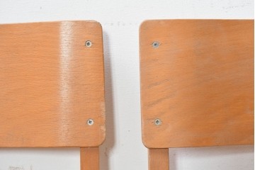イギリスヴィンテージ　スタッキングできるスクールチェア5脚セット　(R-090184)