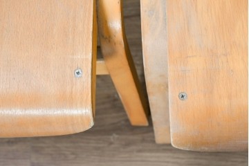 イギリスヴィンテージ　スタッキングできるスクールチェア5脚セット　(R-090184)