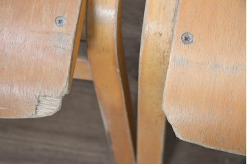 イギリスヴィンテージ　スタッキングできるスクールチェア6脚セット　(R-090186)