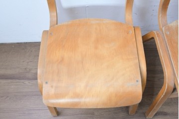 イギリスヴィンテージ　スタッキングできるスクールチェア5脚セット　(R-090187)