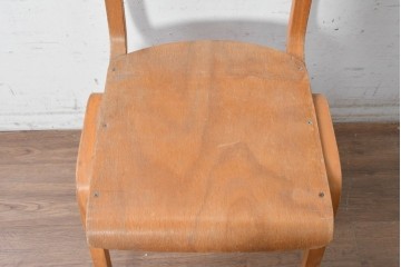 イギリスヴィンテージ　スタッキングできるスクールチェア　(R-090188)