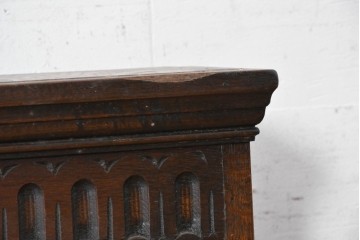 イギリスヴィンテージ　ステンドグラスの扉が上品なウォールキャビネット　(R-090192)