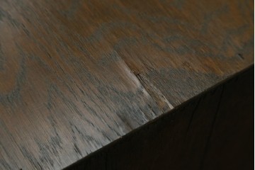 イギリスヴィンテージ　ステンドグラスの扉が上品なウォールキャビネット　(R-090192)