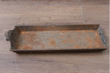 イギリスアンティーク　1920年頃　高級品!　鉄鋳物・真鍮　花模様のタイルが可愛らしいステッキスタンド兼傘立て　(R-090193)