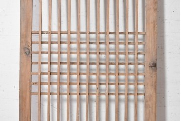 中国アンティーク建具　李朝風建具　素朴な格子デザインの窓1枚　(R-090202)