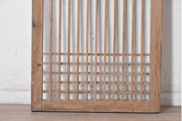 中国アンティーク建具　李朝風建具　素朴な格子デザインの窓1枚　(R-090202)