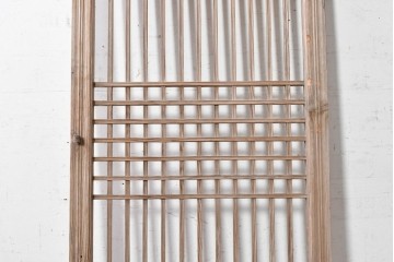 中国アンティーク建具　李朝風建具　素朴な格子デザインの窓1枚　(R-090203)