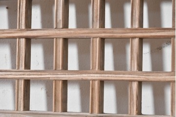 中国アンティーク建具　李朝風建具　素朴な格子デザインの窓1枚　(R-090203)