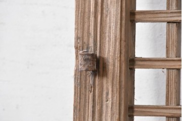 中国アンティーク建具　李朝風建具　素朴な格子デザインの窓1枚　(R-090203)