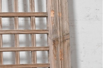 中国アンティーク建具　李朝風建具　素朴な格子デザインの窓1枚　(R-090203)