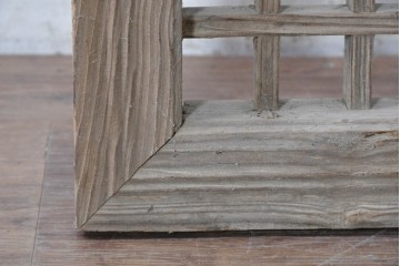 中国アンティーク建具　李朝風建具　素朴な格子デザインの窓1枚　(R-090203)