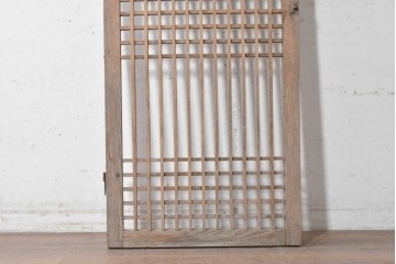 中国アンティーク建具　李朝風建具　素朴な格子デザインの窓1枚　(R-090203)