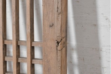 中国アンティーク建具　李朝風建具　素朴な格子デザインの窓1枚　(R-090203)