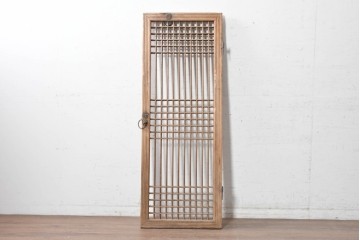 中国アンティーク建具　李朝風建具　素朴な格子デザインの窓1枚　(R-090204)