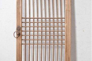 中国アンティーク建具　李朝風建具　素朴な格子デザインの窓1枚　(R-090204)