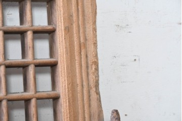 中国アンティーク建具　李朝風建具　素朴な格子デザインの窓1枚　(R-090204)