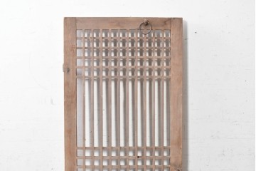 中国アンティーク建具　李朝風建具　素朴な格子デザインの窓1枚　(R-090204)