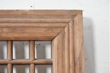 中国アンティーク建具　李朝風建具　素朴な格子デザインの窓1枚　(R-090205)