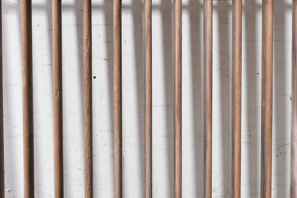 中国アンティーク建具　李朝風建具　素朴な格子デザインの窓1枚　(R-090205)