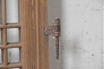 中国アンティーク建具　李朝風建具　素朴な格子デザインの窓1枚　(R-090205)