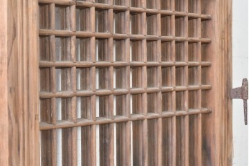 中国アンティーク建具　李朝風建具　素朴な格子デザインの窓1枚　(R-090205)