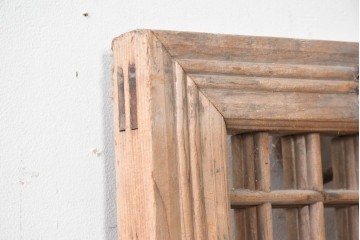 中国アンティーク建具　李朝風建具　素朴な格子デザインの窓1枚　(R-090205)