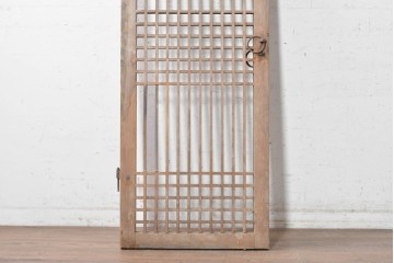 中国アンティーク建具　李朝風建具　素朴な格子デザインの窓1枚　(R-090205)